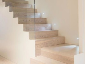 899 - escalier en bois et verre