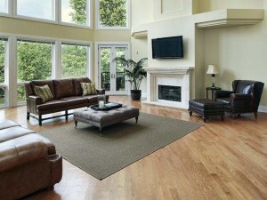 Plancher long chêne rouge verni