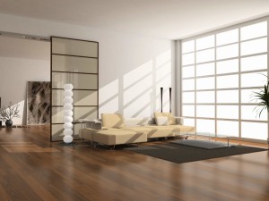 Plancher standard hickory teint verni