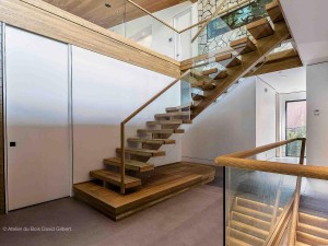 983 - Escalier bois et verre